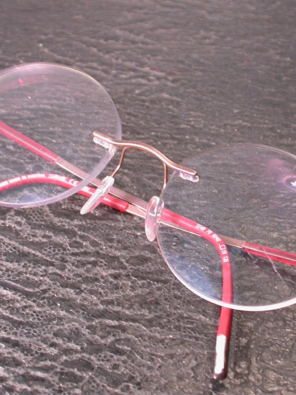 Silhouette Titan Frameless Red Light Weight Eyeglasses Made in Austria